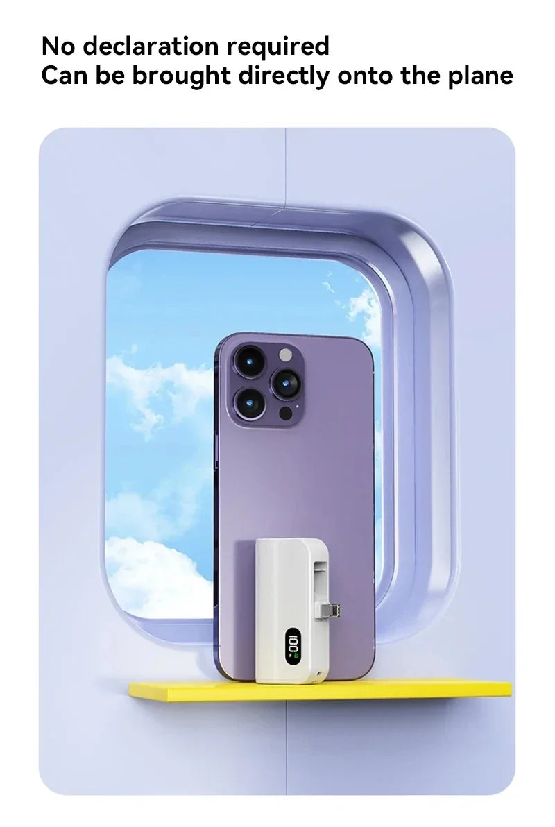 Oneplus 50000mAh Capsule Power Bank 2in1 Large Capacity Digital Display Portable Fast Charge External Battery For Iphone Xiaomi