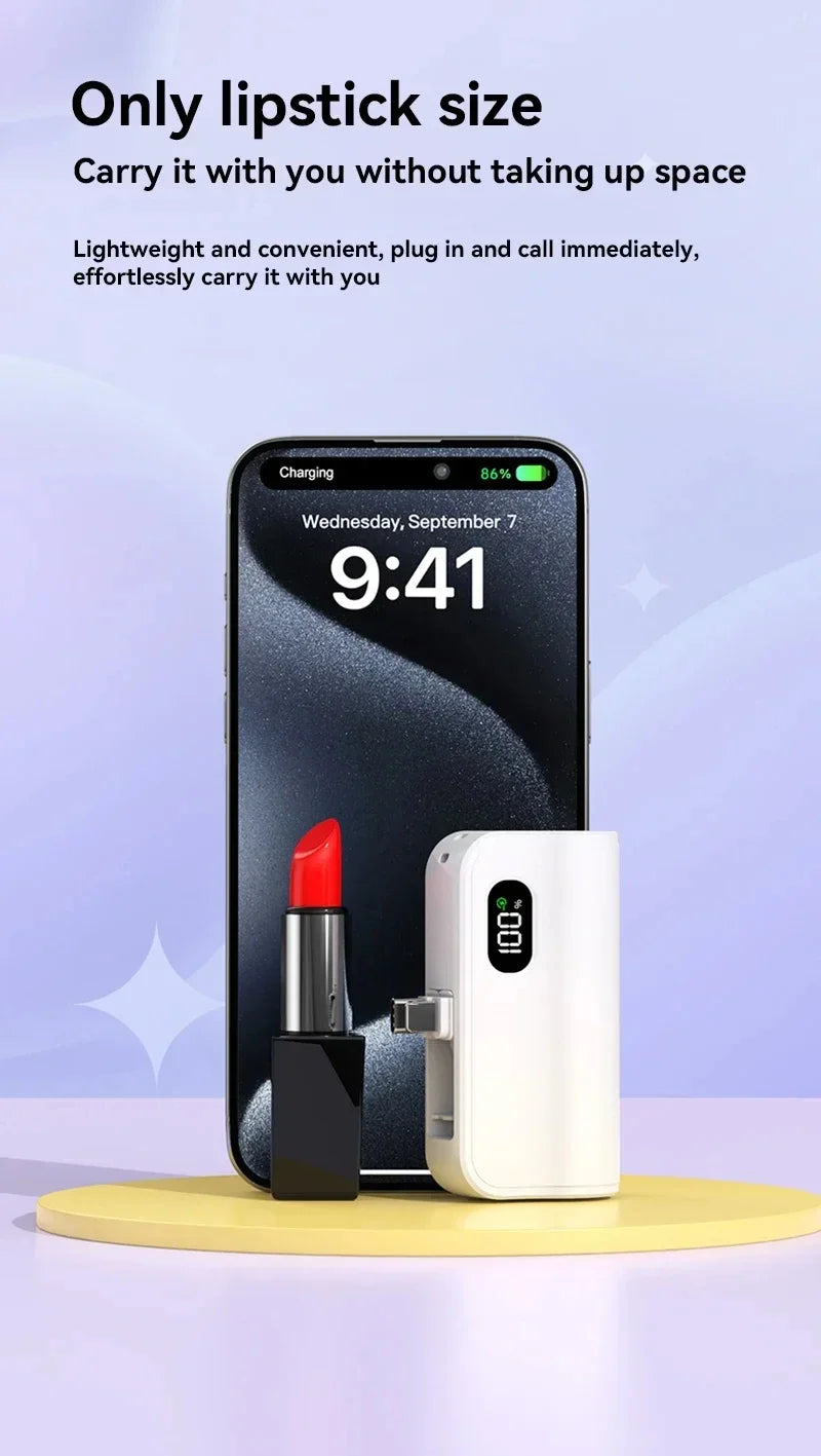 Oneplus 50000mAh Capsule Power Bank 2in1 Large Capacity Digital Display Portable Fast Charge External Battery For Iphone Xiaomi