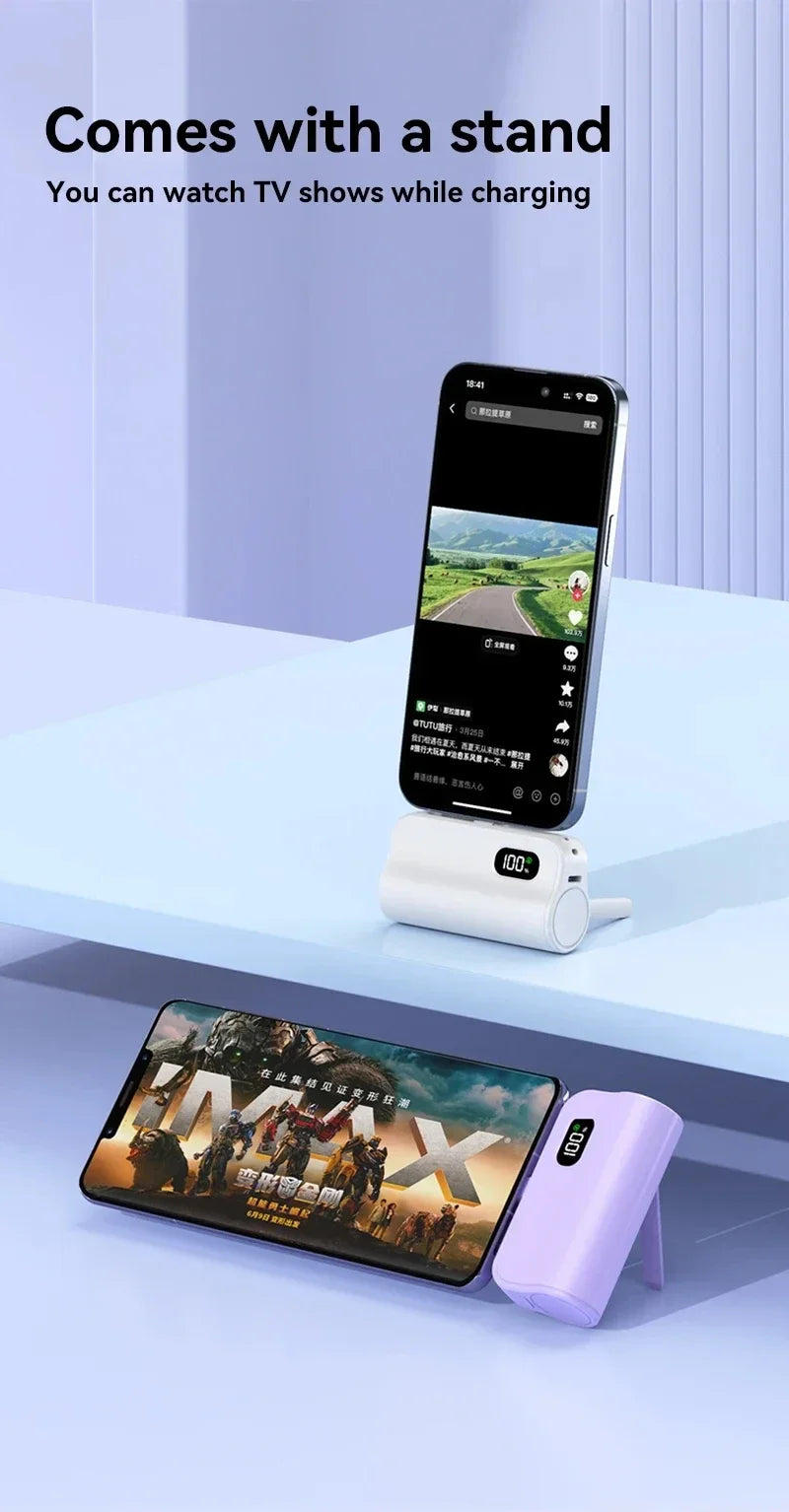 Oneplus 50000mAh Capsule Power Bank 2in1 Large Capacity Digital Display Portable Fast Charge External Battery For Iphone Xiaomi