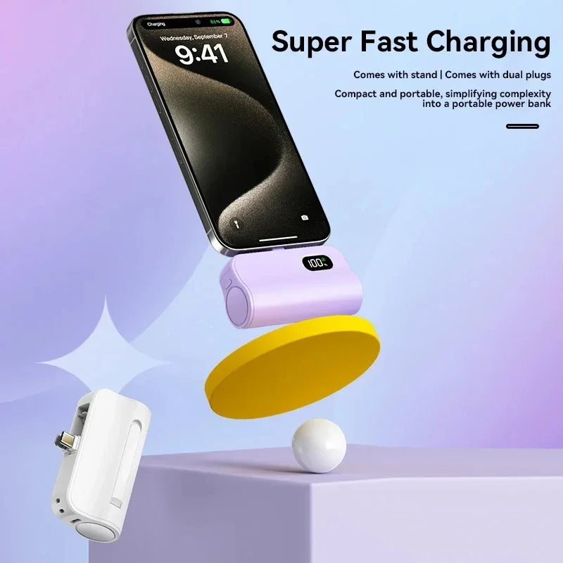Oneplus 50000mAh Capsule Power Bank 2in1 Large Capacity Digital Display Portable Fast Charge External Battery For Iphone Xiaomi